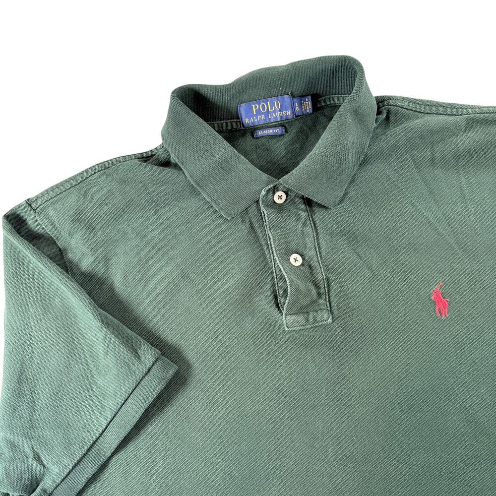 Polo Ralph Lauren Classic Fit Short Sleeve Shirt Dark Green Sz L